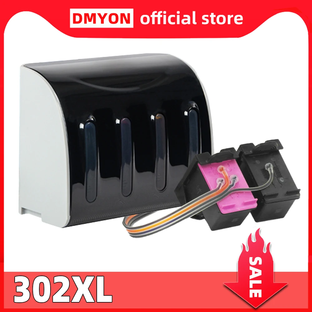

DMYON Compatible for Hp 302 CISS Refill Ink Cartridge Envy 4520 4521 4522 4523 4524 4526 4526 4527 4528 Printers