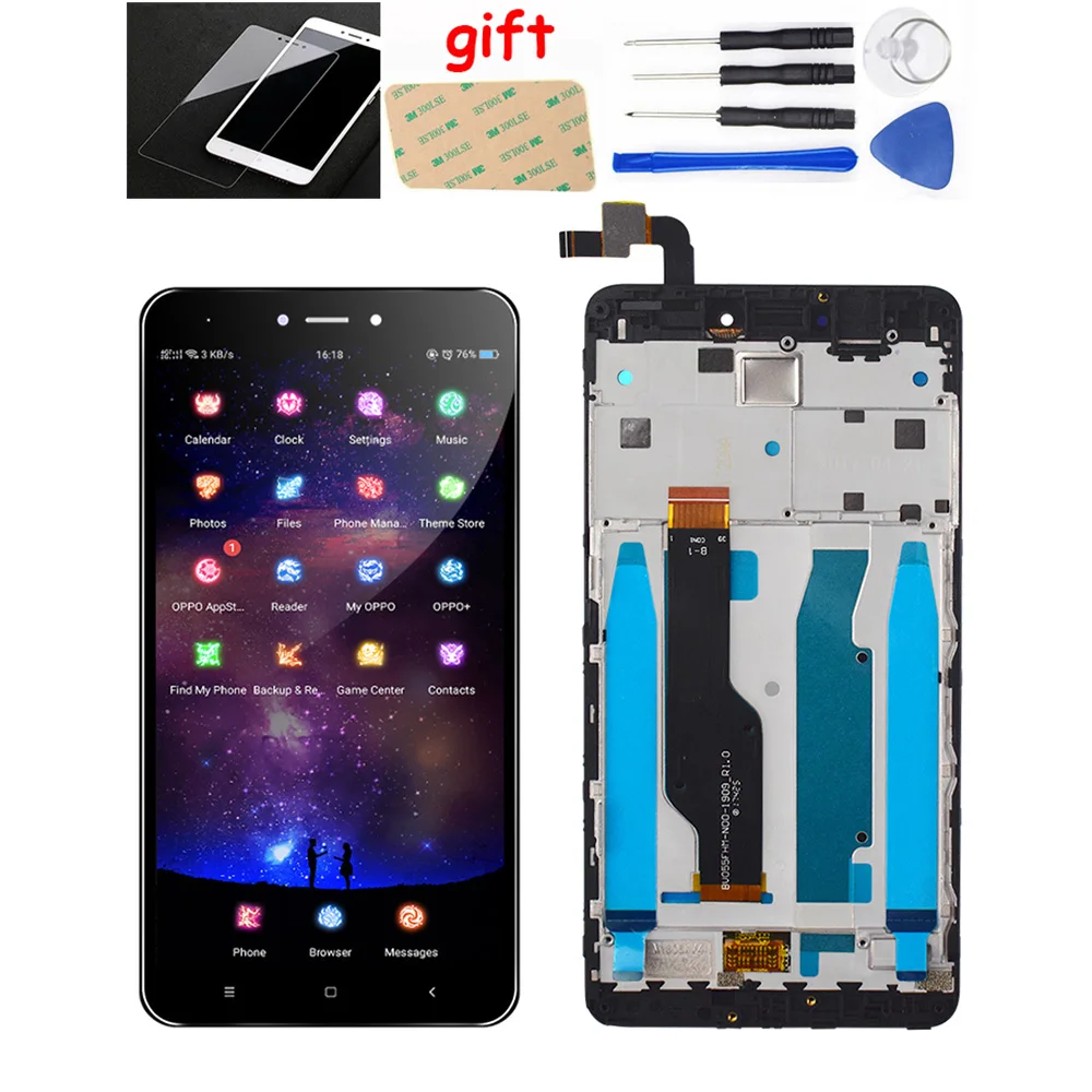 

LCD For Xiaomi Redmi Note 4X Global Version LCD Note4x Snapdragon 625 LCD Display Panel Touch Screen Glass Assembly With Frame