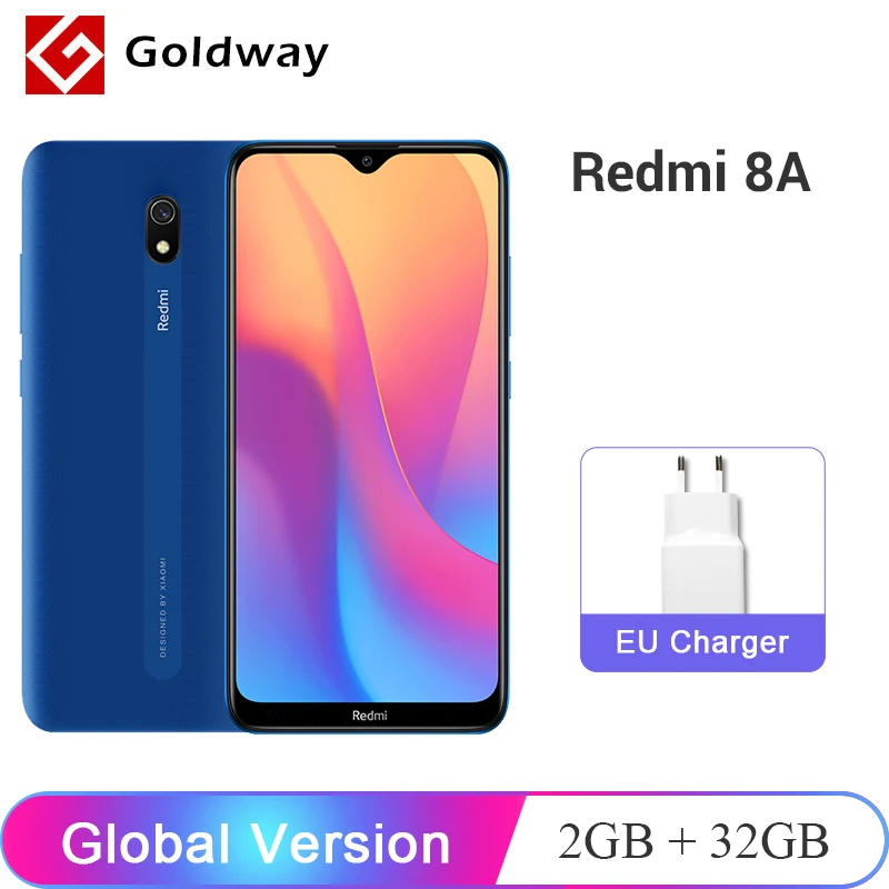 Глобальная версия Xiaomi Redmi 8A 8 2 Гб оперативной памяти, 32 Гб встроенной памяти, смартфон Snapdargon 439 Octa Core 6,2" Экран 12MP сзади Камера 5000 мА-ч