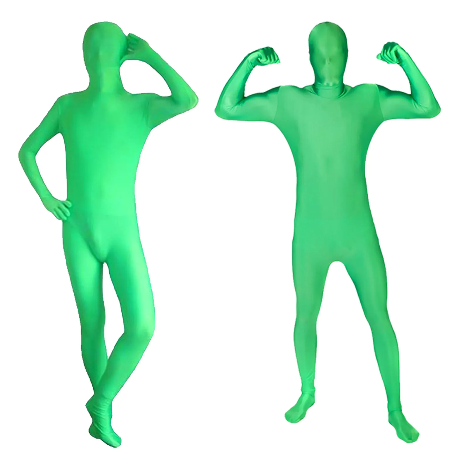 Full Body Photography Chromakey Green Suit 160/170/180cm Unisex Adult Bodysuit Stretch Costume for Video Festival Cosplay | Электроника