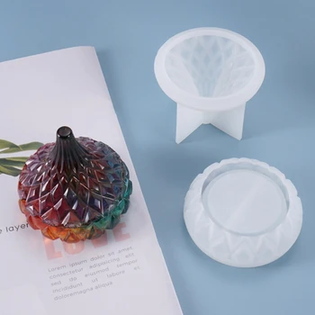 

1 Set Crystal Epoxy Resin Mold Storage Box Casting Silicone Mould DIY Crafts Container Jewelry Decorations Making Tools