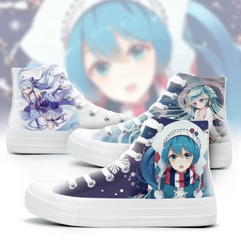 

Hatsune Miku Anime cartoon students high help canvas shoes casual comfortable women college cosplay cos shoes fashion