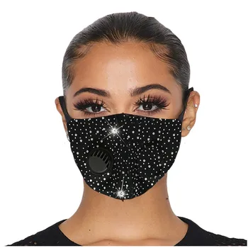 

1PC/ 5PC Masks Diamond Breathable Mouth Mask Unisex Face Mask Reusable Washable Windproof Foggy Mouth Face Cover Masque