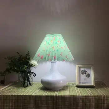 

White pointed mouth Korean base solid color lampshade Japanese Plaid lampshade American Decor lampshade desk reading desk lamp