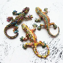 Autocollant 3D pour réfrigérateur, motif lézard Gecko commémoratif, pour le tourisme espagnol et la république démocratique, pour la décoration de la maison