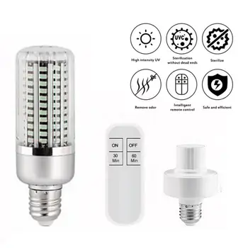 

40W LED UV Germicidal Lamp UV Sanitizer Remote Control Disinfection Lamp Light E27 LED UVC Light Bulb Sterilization