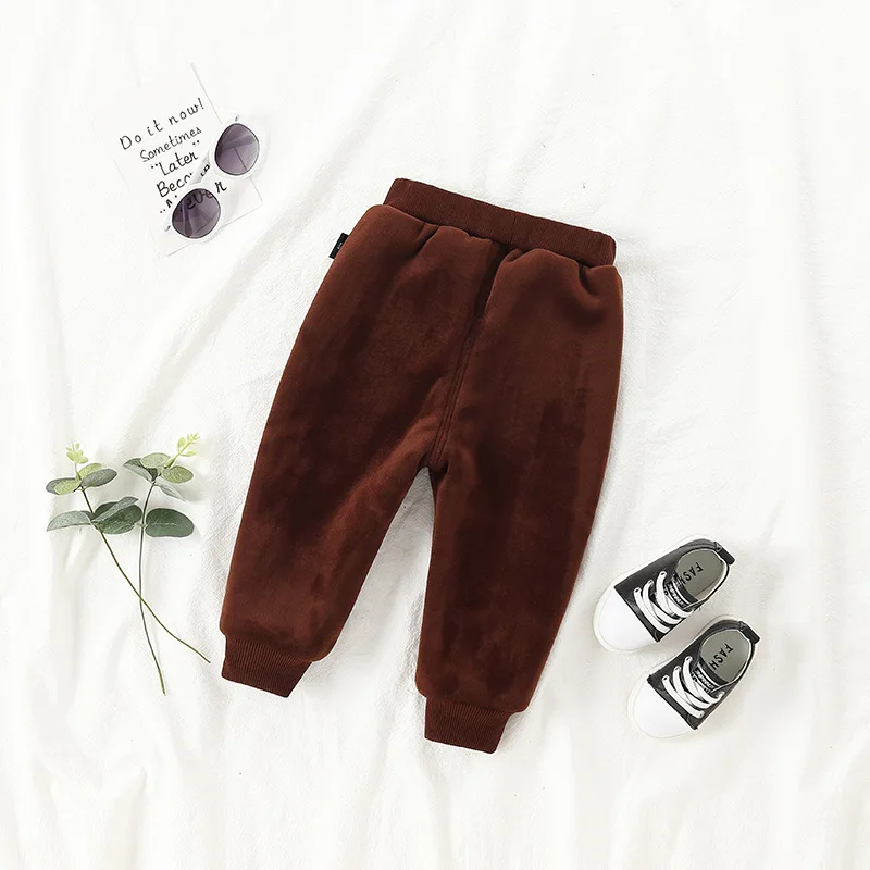 YYC Chen Mom Infants Child Island Velvet Quilted Trousers Men And Women tb bao dong Warm Thick Outer Wear Pants CHILDREN'S Trous