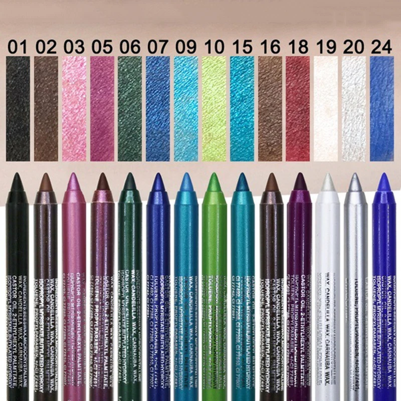 

1pc Waterproof Eyeliner Sweatproof Long Lastign Not Blooming Eye Liner Pencil Eye Shadow Pen 14 Colors TSLM2