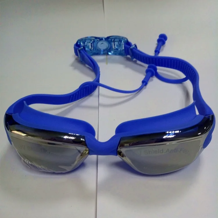 Простые Стеклянные гальванические водонепроницаемые противотуманные плавательные очки для взрослых плавательные очки es высокой четкости для мужчин и женщин большие