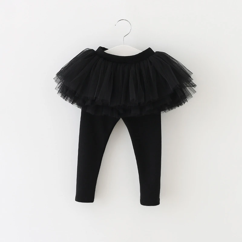 

Y.L.STUDIO Spring Autumn Kids Girls Leggings Elastic-Waist Soid 2 in 1 Skirt-Tights Pants Cotton Toddler Child Girls Leggings