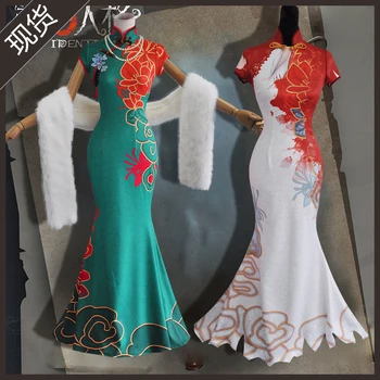 

2020 New Skin Identity V Michiko Thirteen Niang Elegant Cosplay Costume Cheongsam For Women B