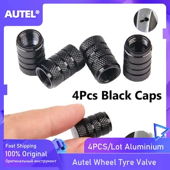 

Autel 4PCS/Lot Aluminium Car Wheel Tyre Valve Stems Air Dust Cover Caps Valve Stems Black