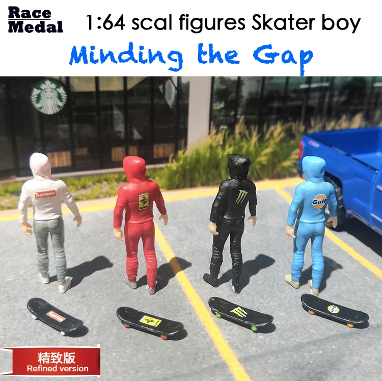 

RaceMedal1:64 figures diorama Supreme Skater boy siku MINI