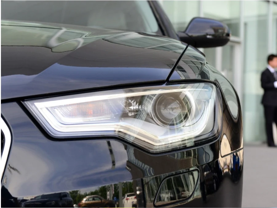 Для audi A6L C7 корпус фары черный корпус черная основа Передняя фара Крышка задняя оболочка 2012- пластиковый абажур