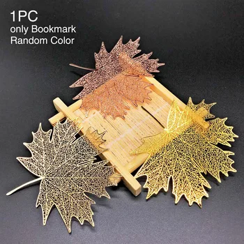 

Vintage School Office Sycamore Mini Students Bookmark Exquisite Stationery Retro Maple Leaves DIY Copper Gifts Metal Structure