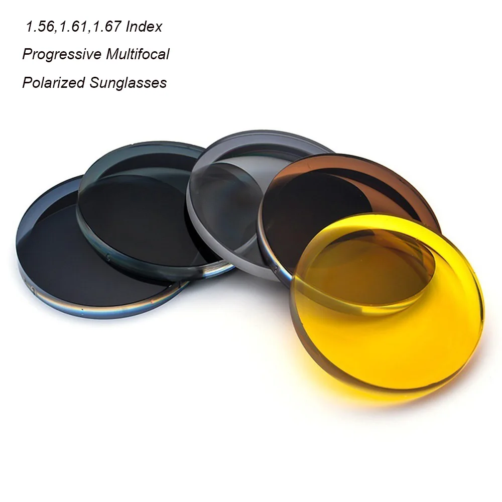 US $44.82 2pcs 156 161 167 Index Multifocal Progressive Sun Glasses Lenses Optical Myopia Hyperopia Prescription Uv400 Glasses Lens