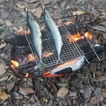 

Camping Stove Charcoal Stove BBQ Picnic Cooking System 201 Stainless Steel Silver Wood Burning BOIL Compact Traveling Stove Pot