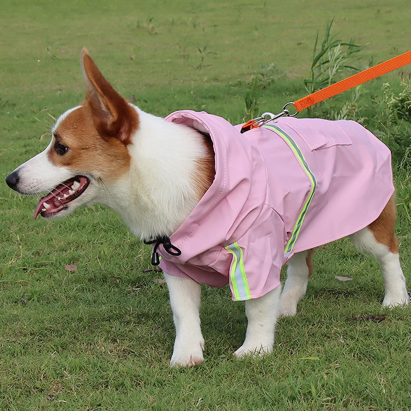 Dog Raincoat Waterproof - Reflective with Pocket