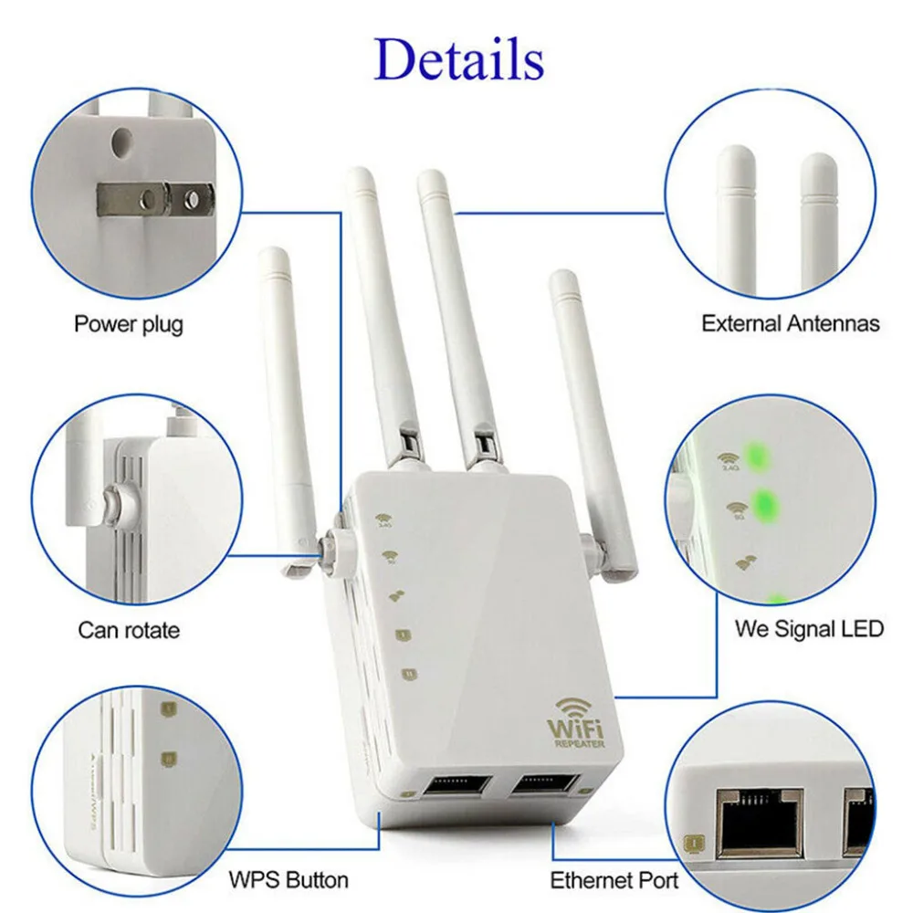 do sinal do repetidor do extensor da escala de 1200mbps wifi