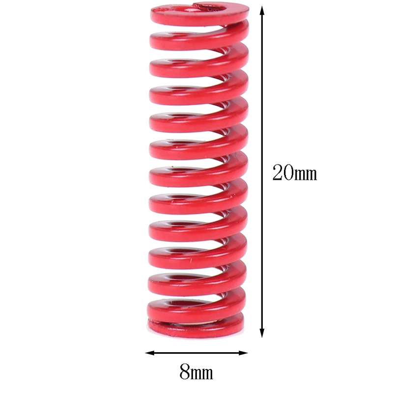 Red Medium Load Pressure Compression Spring Mould Spring Outside Diameter 8mm