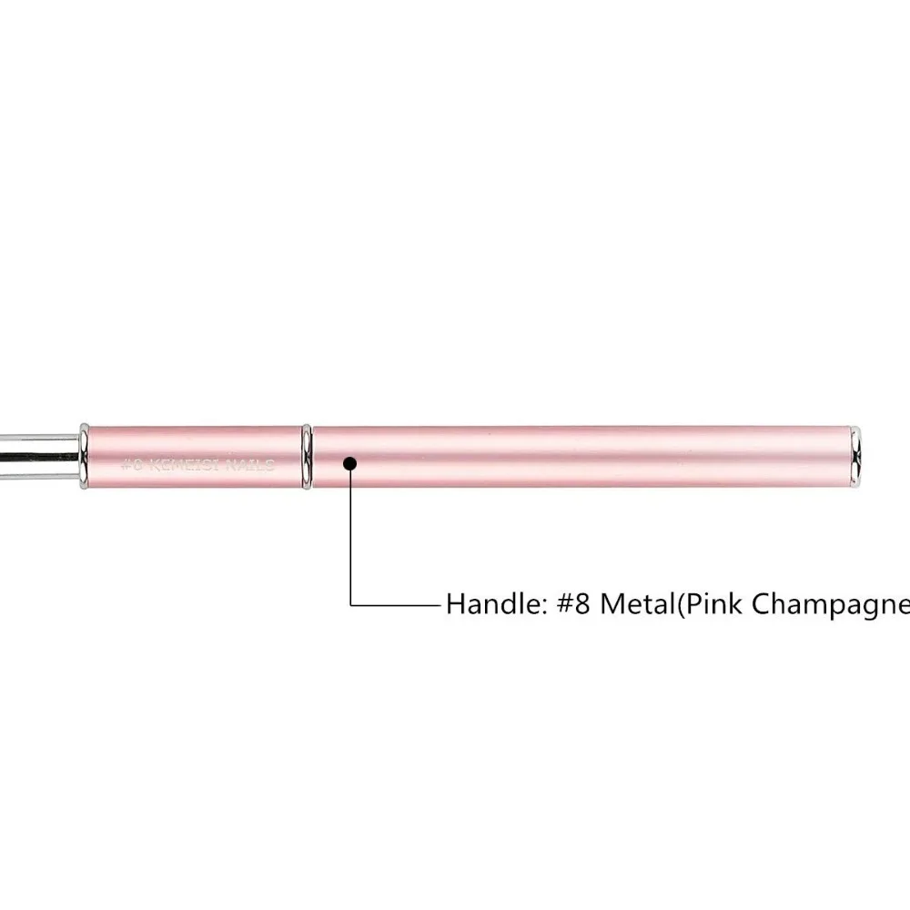 Мода Розовый цвет шампанского Металлическая Ручка Колонок Соболь волосы лак для ногтей кисть УФ гель Кисть-ручка для резьбы жидкий порошок DIY Инструменты для ногтей
