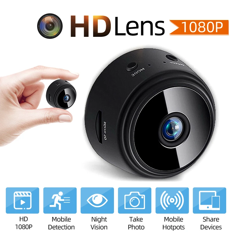 HD 1080P IP P2P Wifi мини камера безопасности инфракрасная ночного видения беспроводная
