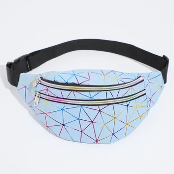 

Men And Women large Capacity Black Messenger Outdoor Sport Waist Bag Shoulder Waterproof Running Geometric Waist Bag Phone Pouch