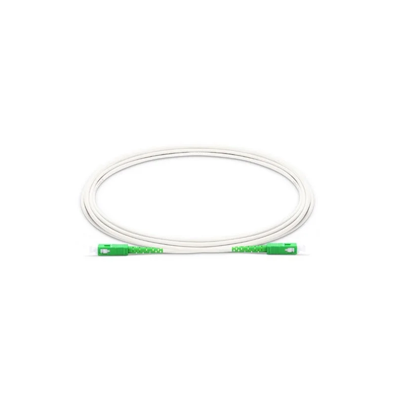 

White Fiber Optic Patch Cord SC APC Cable LSZH Jacket G.657 Jumper Simplex SM specially designed for FTTH application
