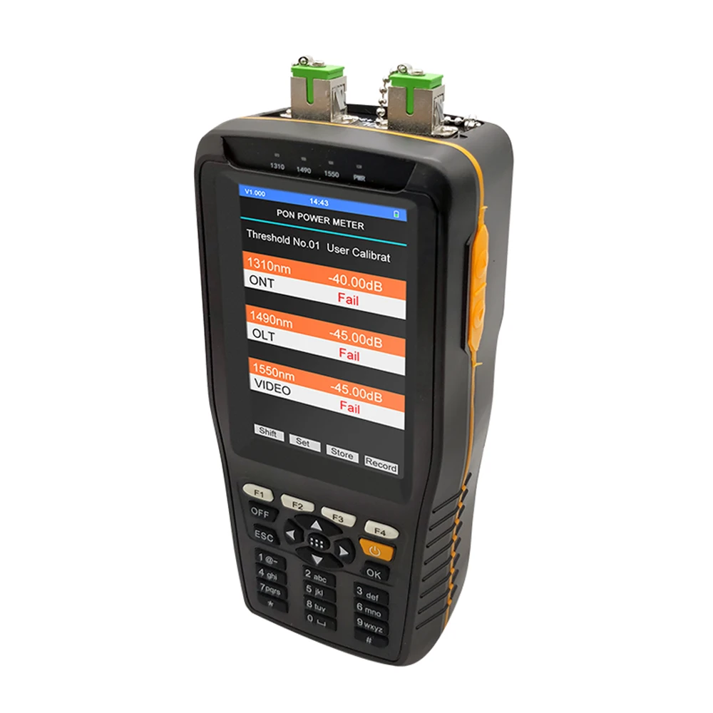 

TM70B PON Power Meter Fiber Optical Cable Tester Universal interface Connector Detector Rechargeable High precision tester