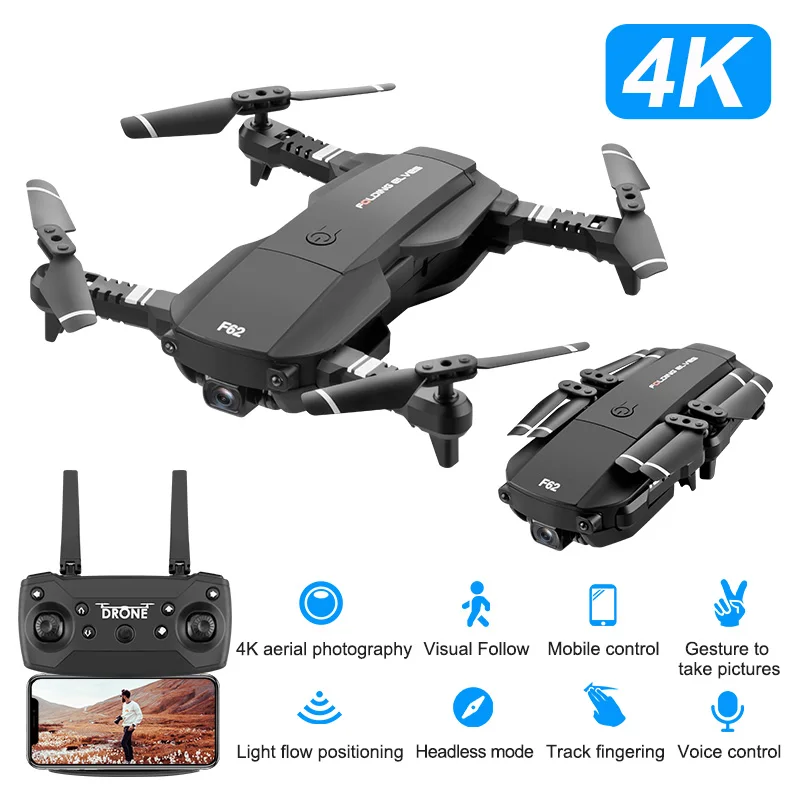 

F62 Drone 2019 FN New Drone 4K HD Camera Quadcopter RC Helicopters Drone Toy Fun Remote Control Toys Drone For Kids Follow Mode