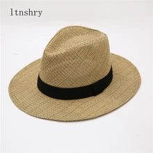 Sombrero de paja hecho a mano para hombre y mujer, sombrero de paja hecho a mano, para playa, al aire libre, sombrilla, sombreros transpirables