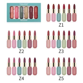 

6pcs/set Matte Lip Stick Set Liquid Lipstick Waterproof Lasting Cosmetics Tint Lipstick Beauty Long Lip Set Women Moisturiz W1V1