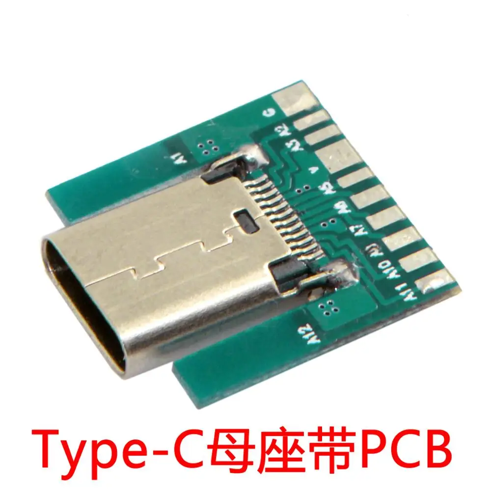 Cablecc USB 3 1 Тип C гнездовой разъем штекер SMT с печатной платой DIY 24pin|Компьютерные