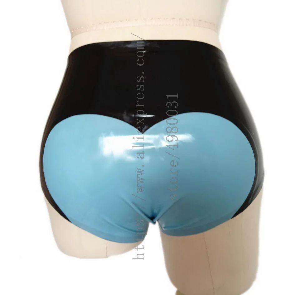 

Made of 0.4mm thickness natural & flexible latex bondage underwear cool black women latex shorts