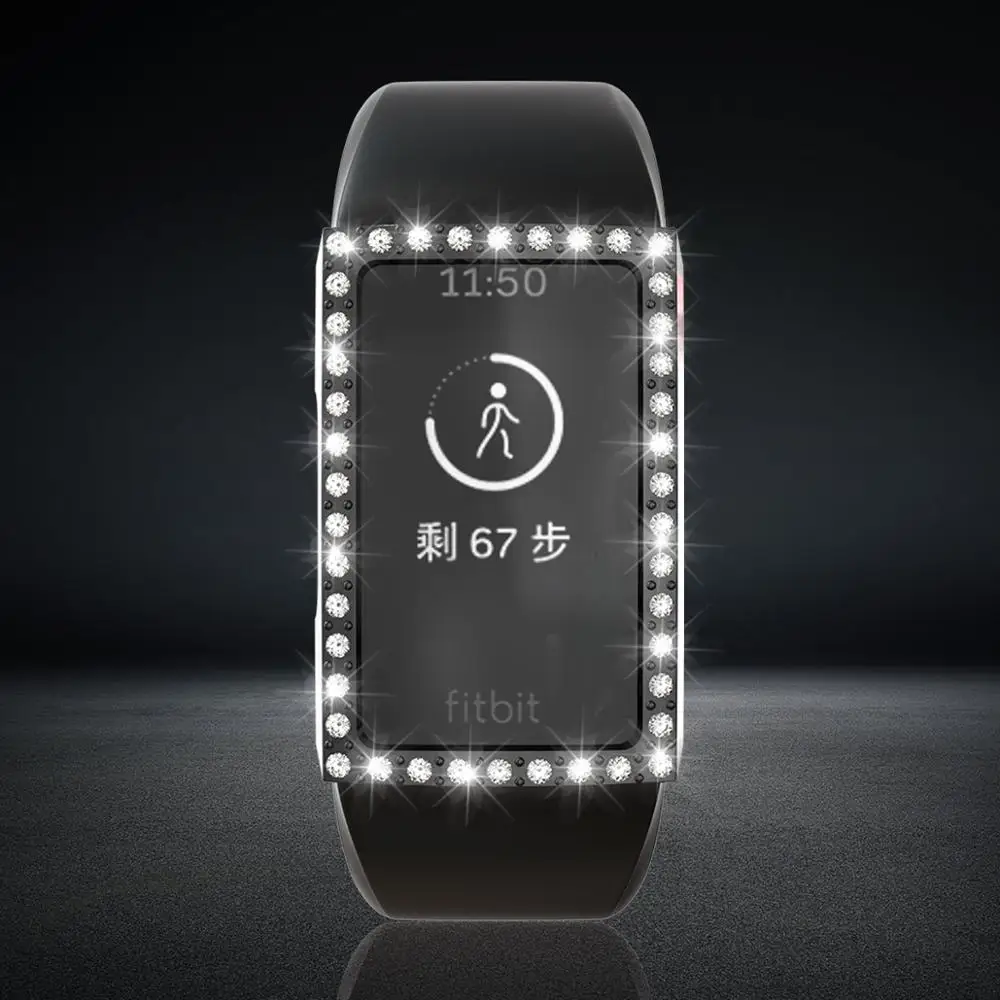 Роскошный ПК Алмазный чехол для часов Fitbit Charge 3 крышка протектор рамка легкий корпус аксессуары для бампера