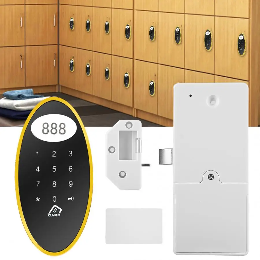 Keyless сенсорная клавиатура Пароль RFID карта ключ металлический цифровой электронный замок для сауны