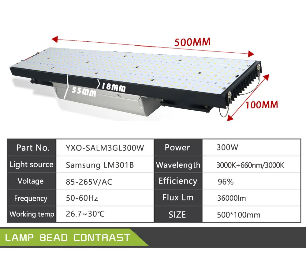 Светодиодный светильник для выращивания квантовой платы LM301B 400 шт. чип полный спектр 240 Вт samsung 3000 K, 660nm красный Veg/Bloom state Meanwell драйвер