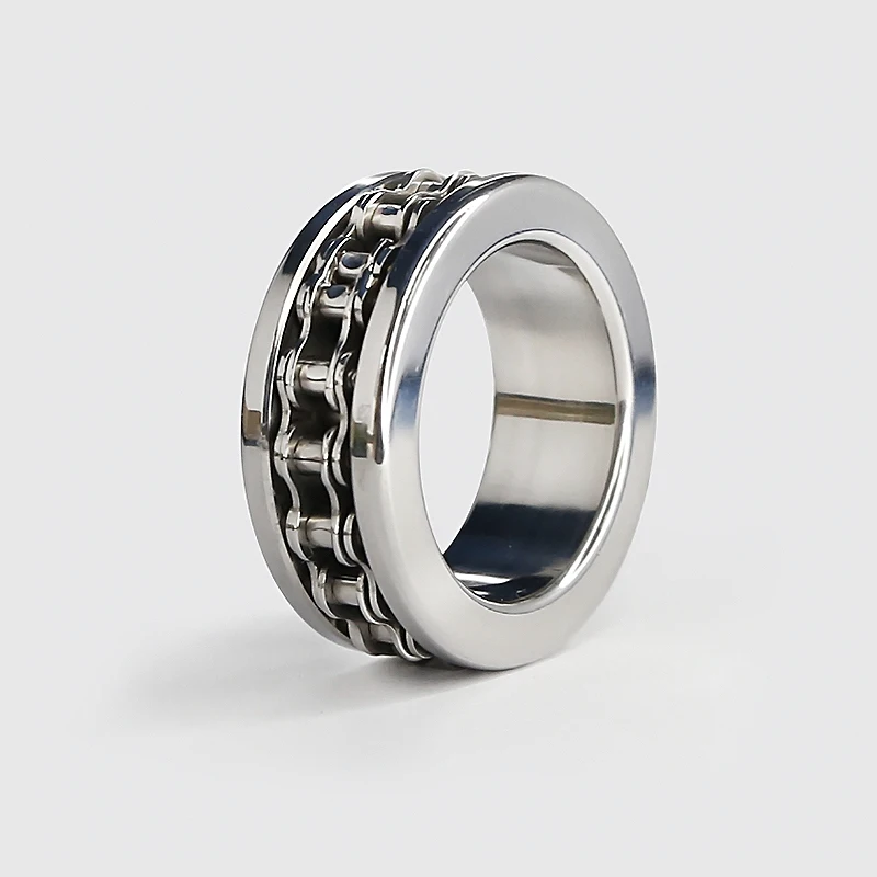 Кольцо для пениса на цепочке кольцо головки члена из нержавеющей стали мужское