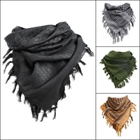 Military Men's Scarf Neck Headscarf Desert Palestine Shemagh Arabic Keffiyeh Neckwarmer Cotton Tactical Scarf Head Warps Women's