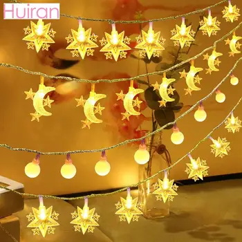 

Moon Star LED Light Merry Christmas Tree Decoration For Home 2020 Christmas Ornament Navidad Xmas Gift EID Mubarak New Year 2021