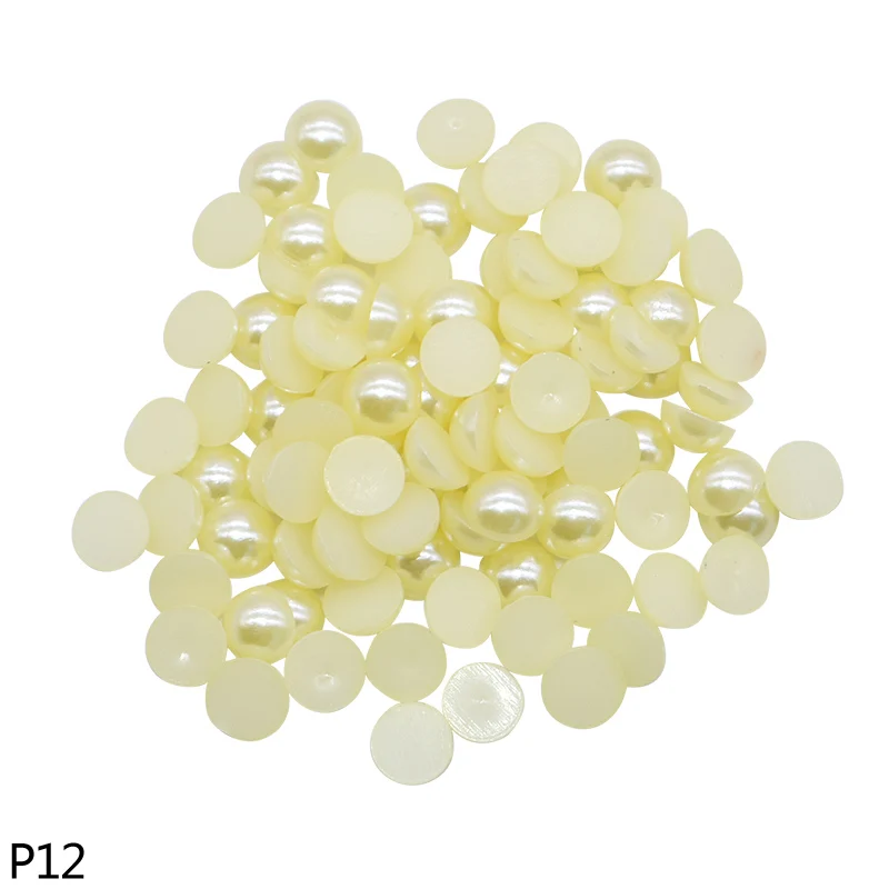 1000Pcs Pearl Stickers Trim Rhinestones for Nails Phone DIY Flatback Manicure Pearl Beaded Appliques Clothes Stickers