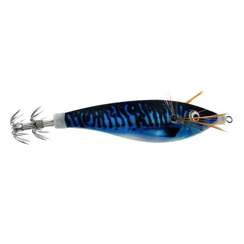 Fishing Lure 1Pcs Squid Jigs Fishing Lures 10cm 12g Wood Shrimp Luminous Hard Jig Baits Hook Octopus Bait Pesca Carp Fishing Accessories