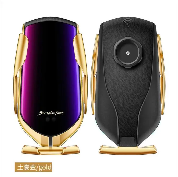 

R1 Automatic Clamping 10W Car Wireless Charger Infrared Induction Qi Wireless Charger Car Phone Holder For iPhone Xs Huawei LG