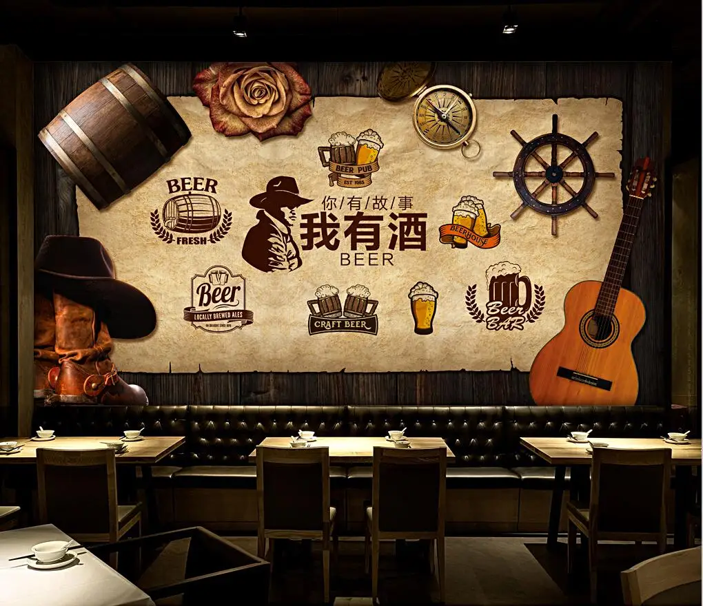 retro tijolo cerveja bar restaurante fundo decoração