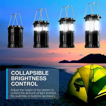 

Portable Camping Light Collapsible LED Light Outdoor Flashlight Lantern for Hiking Camping Power Cuts Emergency Flashlight