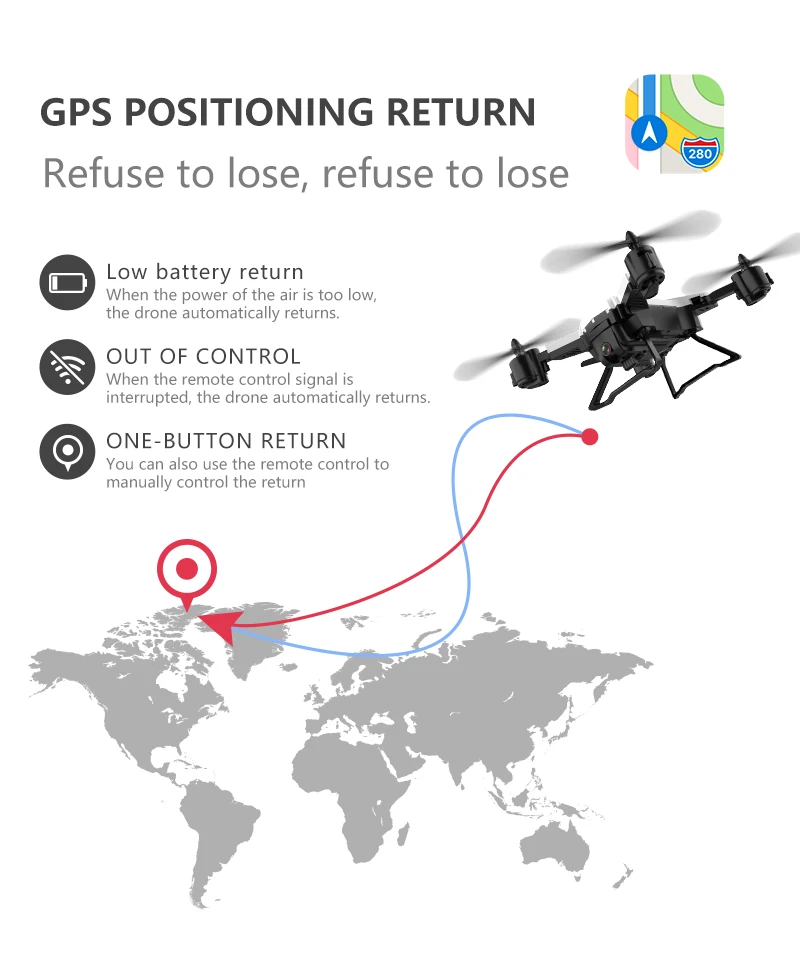 2019 Дрон с GPS 4K RC вертолет камерой 5G wifi FPV селфи Профессиональный Квадрокоптер 2000