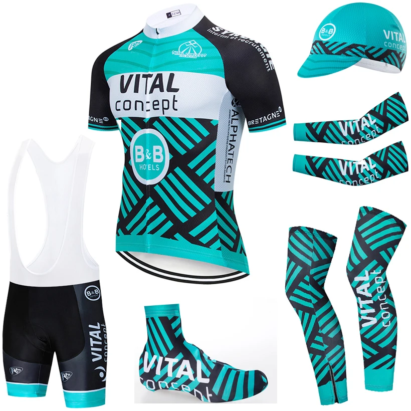 6 шт. полный комплект команды vital vision Велоспорт Джерси 20D набор велошорт Ropa Ciclismo Лето быстросохнущая pro велосипедный майон брюки