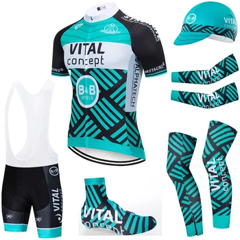 

6PCS Full Set TEAM 2020 vital concept cycling jersey 20D bike shorts Set Ropa Ciclismo summer quick dry pro BICYCLING Maillot bottoms wear