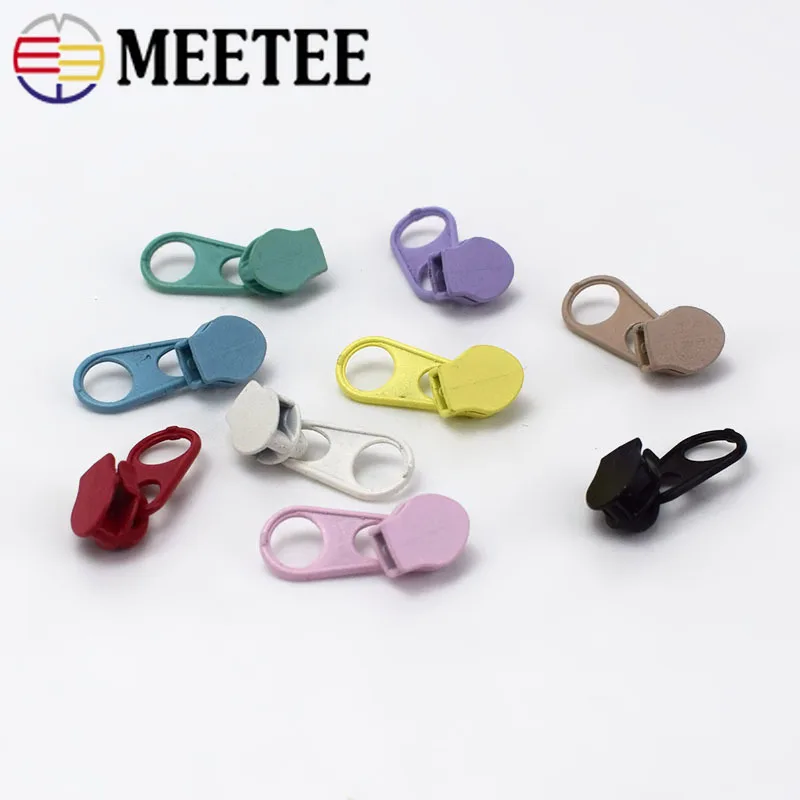 20 шт. цветной 3 # нейлоновый Съемник на молнии Meetee для нейлоновых застежек сделай
