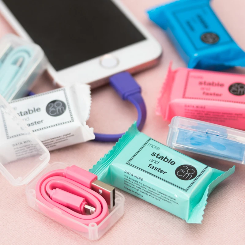 Candy Mini 20 см Micro usb type C кабель Портативный короткий кабель для iphone 7 8 samsung сотовый телефон Xiaomi usb-c зарядное устройство Шнур синхронизации данных